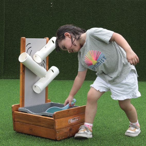 Wasserspiel Regenrinne